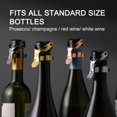 thumbnail image 2 of OWO Champagne Stoppers Stainless Steel Champagne Saver with Silicone Leak Proof Wine Stoppers for Red Wine Champagne Cava and Sparking(2 pack), 2 of 6