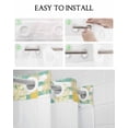 thumbnail image 5 of No Hook Shower Curtain with Snap in Liner, Hand Drawn Summer Tropical Yellow Pineapple Green Stripes Shower Curtains for Bathroom, Washable Shower Curtain Liner Set with Mesh Top Window, 66"x72", 5 of 6