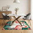 thumbnail image 3 of ODIKA 5'x7' Washable Area Rug Door Welcome Pcs Motif Plaid Border Hawaiian Frame Boho Layering for Dining Room, Under Table, Home Office, Non-Slip Chair-Friendly, 3 of 7