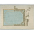thumbnail image 2 of John Yenn 18x14 Black Ornate Wood Framed Double Matted Museum Art Print Titled - Design for a Oblong Mirror with Sconces (Late 18th-Early 19th Century), 2 of 5