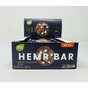 Evo Hemp Keto Bar, Organic Protein, Vegan, White Chocolate Chip, pack of 12 bars