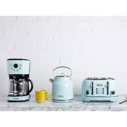 Haden Coffee Machine, 12 Cup Programmable Coffee Maker, Turquoise & Chrome