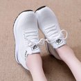 thumbnail image 4 of Willtoo Womens Sneakers Hidden Wedge Height Increasing Trainers Breathable Mesh Lace-Up Walking Shoes Lightweight Stretch Knit Casual Shoes, 4 of 6