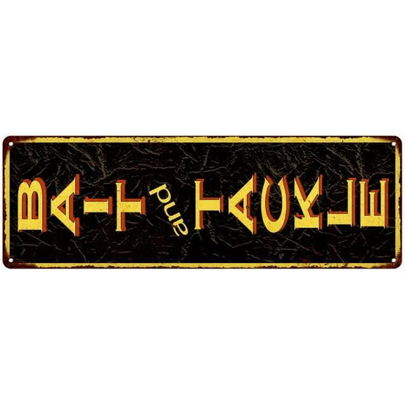 BAIT & TACKLE Vintage Looking Metal Sign Home Decor 6x18 206180032006