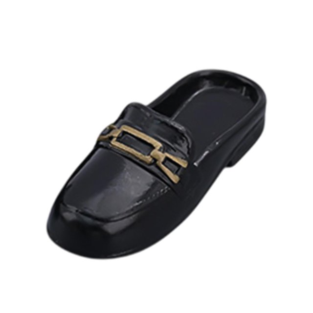 TISHITA 1/6 Scale Action Figures Mules Shoes Casual Womens Ball Jointed Doll Loafers Black