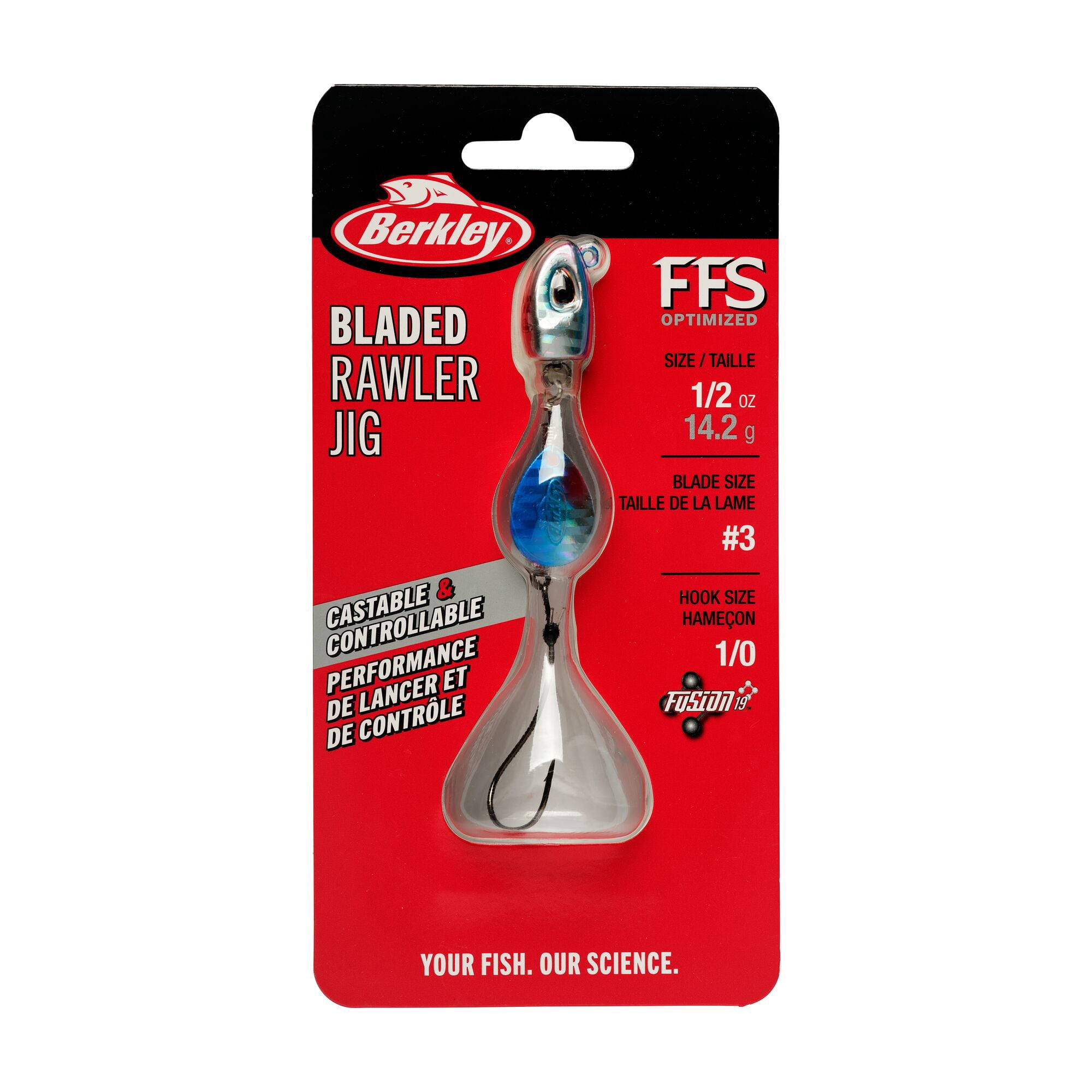 Berkley Bladed Rawler Jig, Crawler Jigs, Blue Chrome (1 Count)