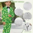 thumbnail image 6 of Xoenoiee Green Lucky Shamrock Print Boys Suit 2 Piece Slim Fit Kids Tuxedo Suit St. Patrick's Day Formal Wedding Outfit Blazer Pants Set Dresswear, Size 11-12 Years, 6 of 7