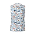 thumbnail image 6 of Lsque cute Mushroom Village Print Men's Cotton Blend Sleeveless Muscle Shirts (S-3XL)- Moisture Wicking, Odor Protection, UPF 30+,Medium, 6 of 8