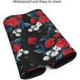 thumbnail image 3 of Gaming Mouse Pad Large Desk Mat,Desk Pad Extended Keyboard Pad,Anti-Slip Rubber Base Mouse Pad for Women Girls Work,Game,Office,Home 35.4"X15.7",Red Rose, White Magnolia and Lilly, 3 of 5