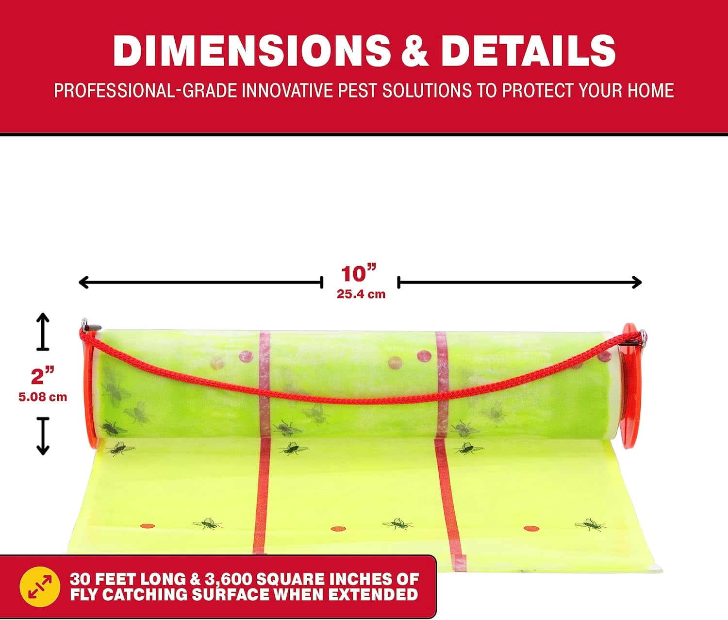 Giant Fly Glue Trap Set (1 pack, 30 feet per pack), outdoor sticky fly trap