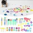 thumbnail image 4 of Durable 57Pcs Sponge Paint Brushes Toy, Interesting Foam , Brushes Letters  Kits, Toddlers For Early Learning, 4 of 8