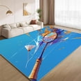thumbnail image 1 of Sports Badminton Area Rugs, Athletic Theme Carpet, Washable Non Slip Low Pile Soft Rug for Entryway Living Room Bedroom Decor Mat 3ftx4ft, 1 of 8