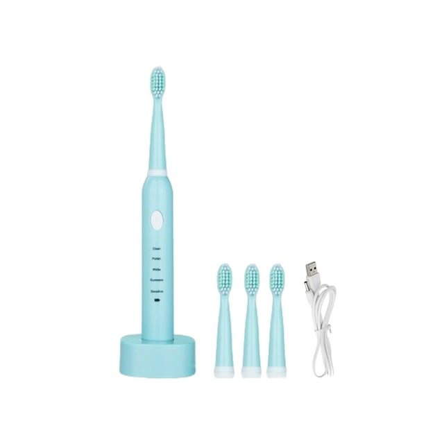 SDNall Power Bank Fast Charging, Replacement Toothbrush Heads, Usb to Usb Cable, Advanced Toothbrush with 4 Brush Heads and USB Charging Base, Five Modes, IPX7 Waterproof, Long Life, Fast Charging