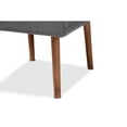 thumbnail image 7 of Baxton Studio Alvis Mid-Century Modern Grey Velvet Upholstered and Walnut Brown Finished Wood Dining Chair, 7 of 7