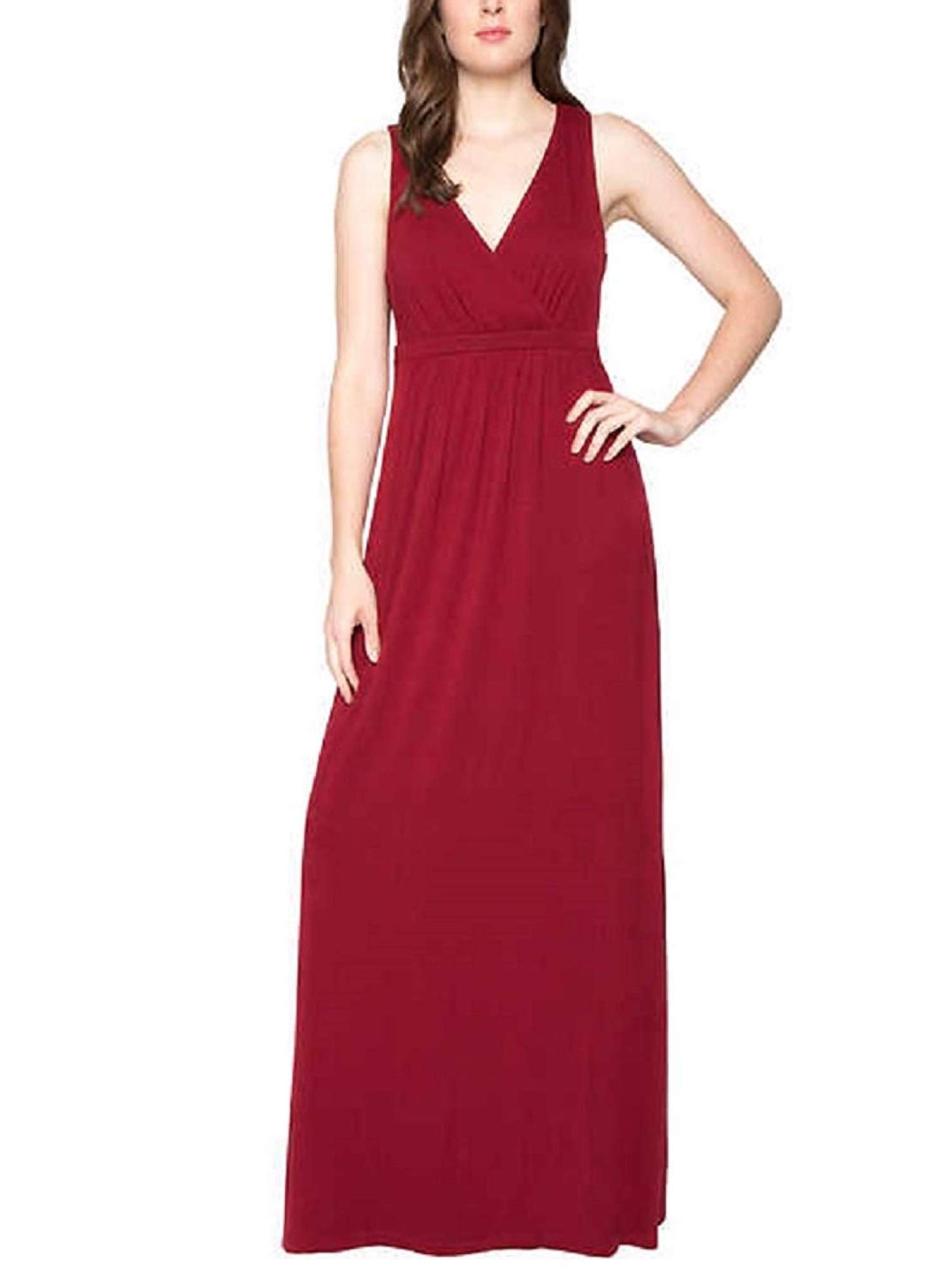 red maxi dress casual