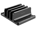 thumbnail image 1 of Vertical Laptop Stand, Adjustable Laptop Stand, Vertical, 5 in 1 Laptop Stand with 3 Slots, Space Saving for MacBook, Notebook, iPad, Laptops up to 17.3 Inches, Black, 1 of 5
