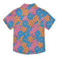 thumbnail image 2 of Dailycode Small Short Sleeve Button Down Shirts Groovy Retro Daisy Flower Casual Shirt 3-10 Years, 2 of 9