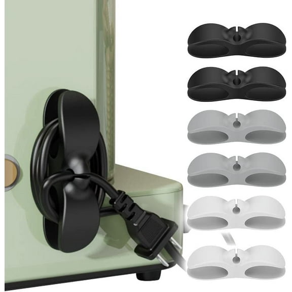 Cord Organizer for Kitchen Appliances Cord Wrapper Holder Cord Winder Organizer Holder Keeper Cable Winder Stick On Mixer, Coffee Maker, Air Fryer and Pressure Cooker 6PCS