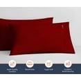 thumbnail image 2 of SGI Bedding 1000 TC Egyptian Cotton Bed Pillowcases Set King Size Pillow cases 1000 Count covers for King Size - Soft, Durable Sheets Cotton Sheets in 1000 TC Burgundy, 2 of 6