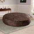 thumbnail image 3 of Jaxx 6 Foot Cocoon- Giant Bean Bag for Adults - Padded Microvelvet, Chestnut, 3 of 7