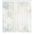 thumbnail image 2 of Ambesonne Grey and White Shower Curtain, Polygon Contemporary, 69"Wx84"L, Pale Grey White, 2 of 2