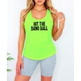 thumbnail image 4 of Hit The Dang Ball Tank Top for Women & Teens Trendy Baseball Sleeveless Tee Neon Green Tank Top X-Large, 4 of 4