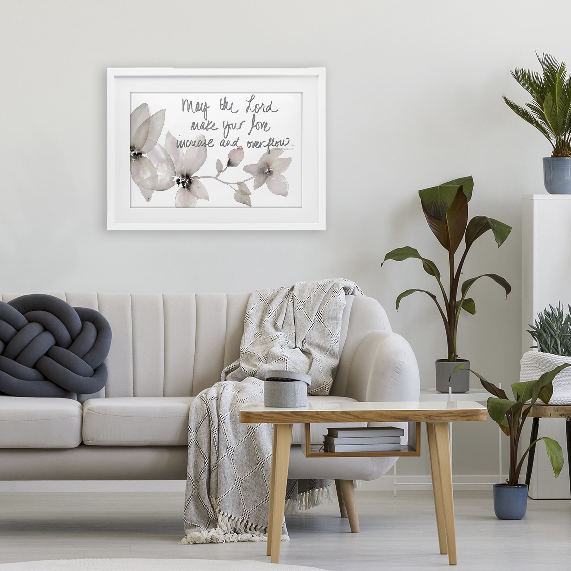 Stupell Industries Love Increase & Overflow White Framed Print Under Glass, design by Lanie Loreth