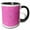 Black/White, variant on 3drose, Geometrical Hypnotic Dynamic Tiled Mosaic Pattern Background, 15oz Two-tone Blue Mug