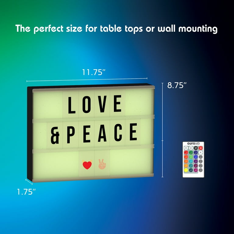 auraLED Colorbox LED Marquee - Multi-Color Light-up Marquee Box