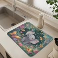 thumbnail image 6 of Dish Drying Mat Absorbent Dish Drainer Kitchen Counter 19.7x15.7inch Dish Drying Pad for Countertops Sinks Draining Racks Cute Elephant, 6 of 9