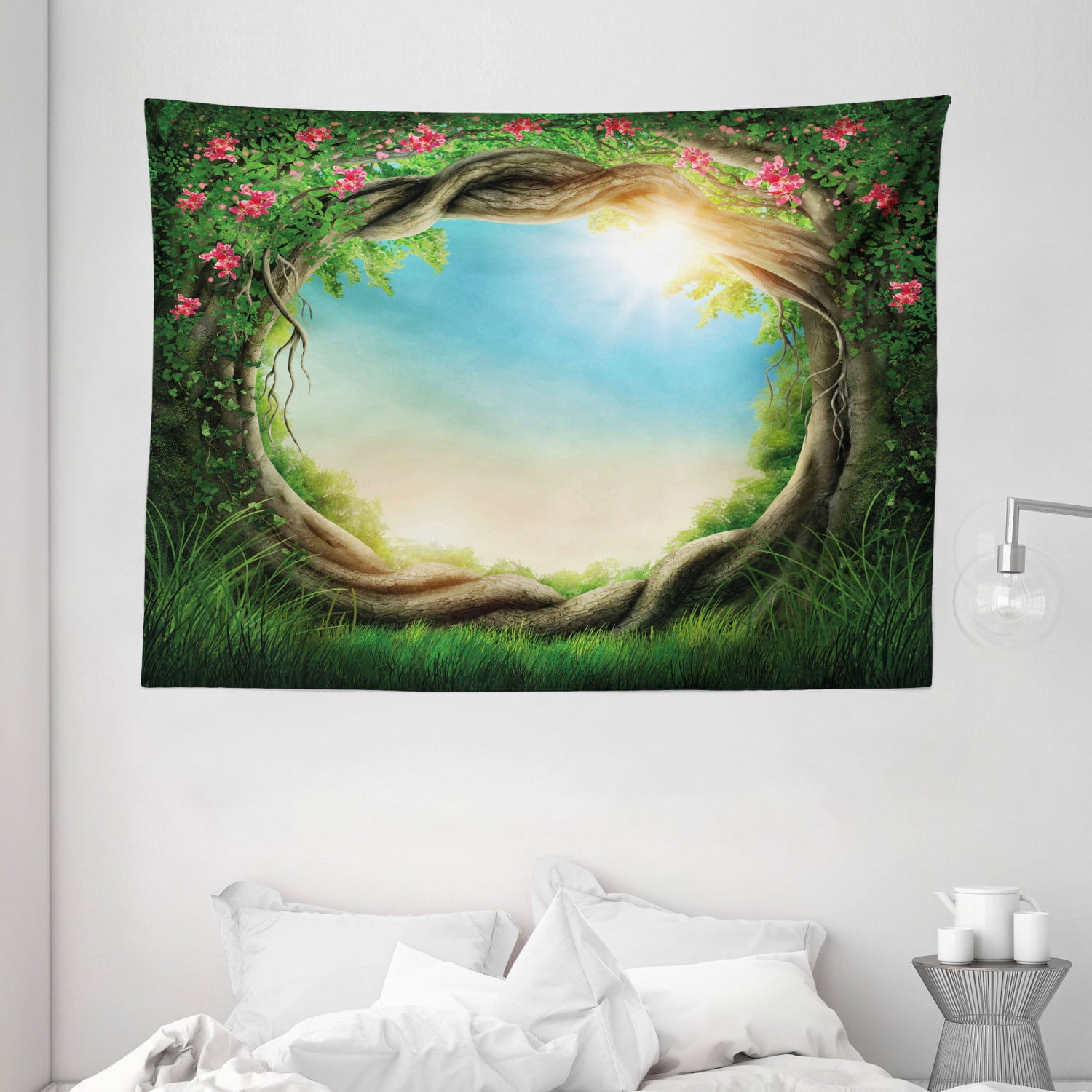 Tree Tapestry, Enchanted Forest in Spring Fresh Growth Foliage with