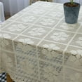 thumbnail image 2 of Crochet Tablecloth Cotton Lace Table Cloth Rectangular Table Cover for Kitchen Dining Party Wedding Decoration, 2 of 4