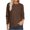 Coffee, variant on Women's Solid Color Knit Sweater, Slim Fit Knit Pullover, Versatile Long Sleeve Top, Comfortable Crewneck Blouse, Casual Basic Knitwear for Daily Wear Beige L