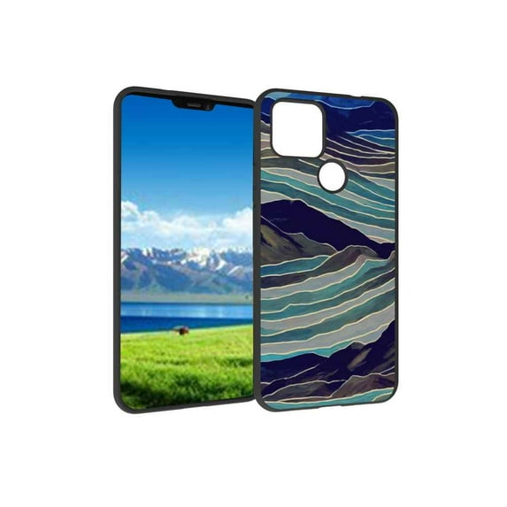 Compatible with Google Pixel 4A 5G Phone Case, Mountains-3 Case Men Women, Flexible Silicone Shockproof Case for Google Pixel 4A 5G