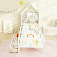 thumbnail image 4 of Gymax Lit Cabane Format Simple avec 2 Tiroirs Lit Montessori pour Enfants avec Tête de Lit de Rangement, 4 of 10