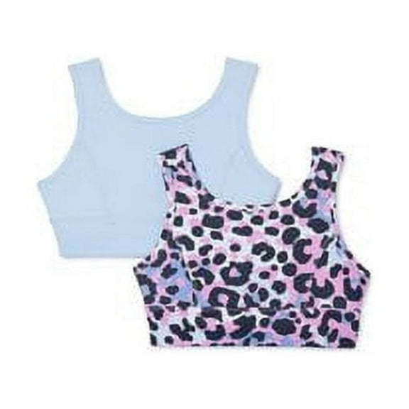 Athletic Works Girls Sports Bra with Keyhole, 2-Pack