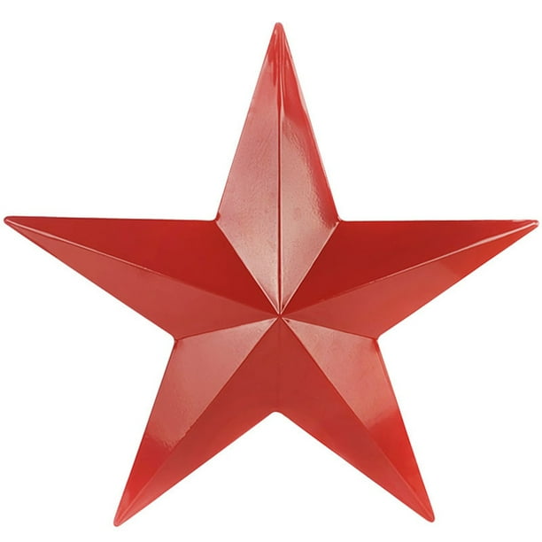 Decoración colgante Hierro Estrella de cinco puntas Arte de pared Gran decoración de pared de metal