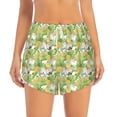 thumbnail image 2 of Picia Gnome and Pineapple Pattern Women's 2 in 1 Athletic Running Shorts High Waisted Workout Casual Gym Sweat Shorts with Comfy Liner Zipper Pockets-Medium, 2 of 9
