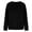 Black, variant on Enjoytime Winter Sweatshirt for Women Casual Long Sleeve Solid Color Sweatshirt Loose Fit Pullover Oversized Tops
