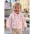 thumbnail image 4 of RUINIXCW Toddler Baby Girl Fleece Sweatshirt Infant Girls Fall Winter Warm Clothes Leopard Print Long Sleeve Half Zip Front Pocket Pullovers Tops, 4 of 10