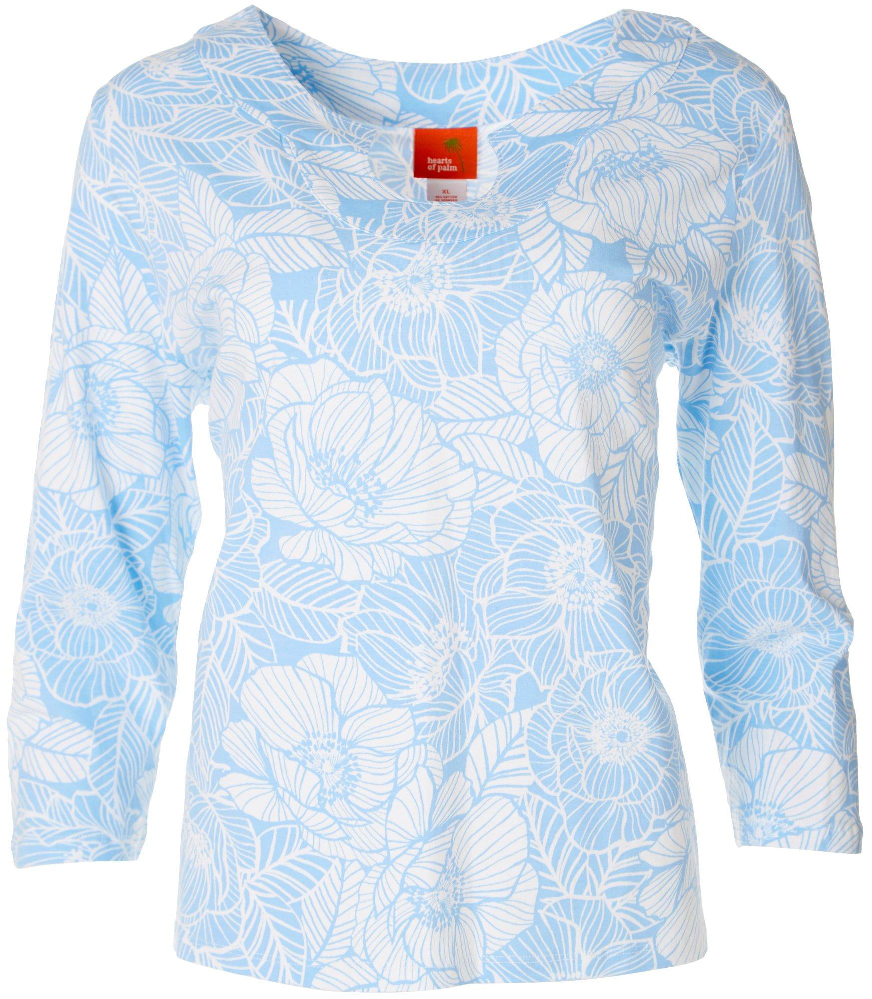Ladies NEXT Plum Pink & Blue Floral 3/4 Sleeve Top NEW Size 10  RRP £24