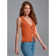 thumbnail image 4 of V-neck Women's Summer Basic Vest Crochet Knit Vest SSweater Sleeveless Vest Top, 4 of 6