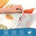 thumbnail image 3 of Yayeee Kitchen Curtains Tier Pair Light Filtering 27"x24" Rod Pocket Short Cafe Window Panel, Beige Autumn Leaves, 3 of 7