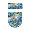 thumbnail image 5 of HELLHERO Ocean World Pattern 2-Piece Toilet Lid Cover Set Soft Elastic Fabric, Stretch, Toilet, 5 of 8