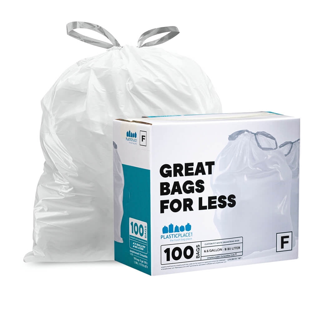 T.FORING 6 Gallon Trash Bags Drawstring - 120 Count Thick Medium Garbage  Bags for 22.5 Liter Trash Can Liners, Storong Plastic Waste Basket Bags for