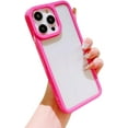 thumbnail image 6 of Compatible with iPhone Case,Candy Color Bumper Clear Full Body Protection Soft Shockproof Cover Phone Case (Pink,iPhone 12 Pro), 6 of 6