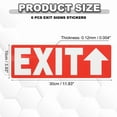 thumbnail image 2 of Uxcell 6Pcs Exit Signs with Up Arrow Signs Stickers,11.8x3.93 Inch Vinyl Self-Adhesive Sticker Paper for Indoor Outdoor Business Office Warehouse Workplace Stores,White, 2 of 6