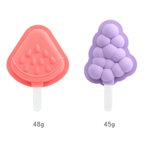 Molde casero de silicona for helado, molde for pastel de dibujos animados con tapa, 2 piezas for hacer helado fácil y divertido
