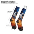 thumbnail image 2 of Naloa Cosmic Dog Starry Night Knee Socks, High Socks Long Stretchy Sock Women Knee High Stocking, Long Socks for Women, 2 of 6