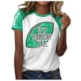 thumbnail image 1 of YDLCAFD T-Shirt Décontracté Mode Imprimé Col Rond Manches Courtes pour Femmes de Pâques, 1 of 5